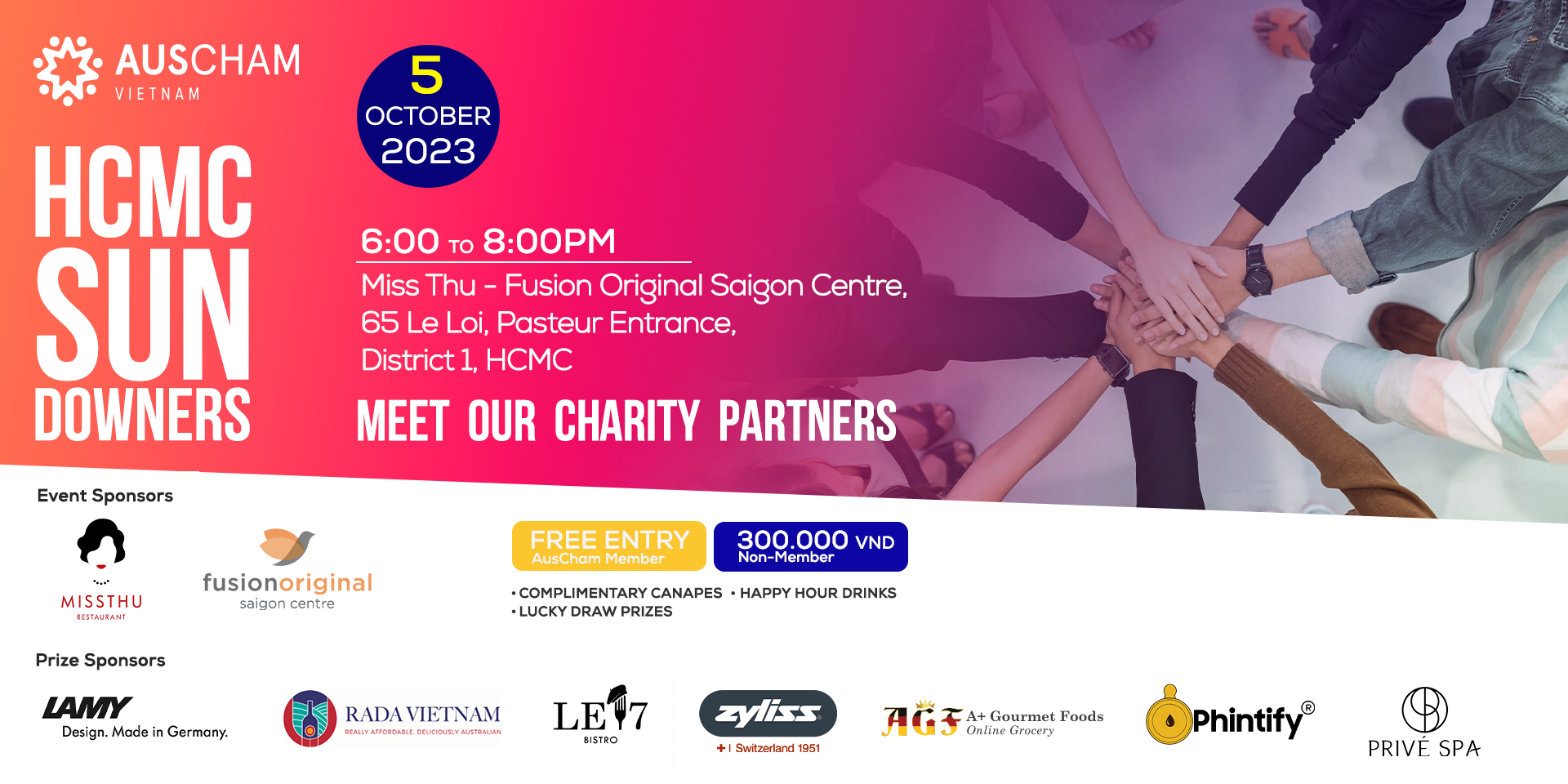 thumbnails HCMC Sundowners October 2023 - Meet Our Charity Partners