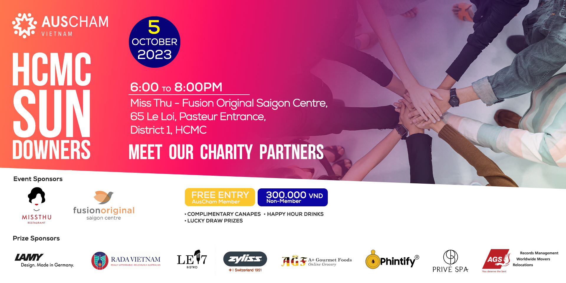 thumbnails HCMC Sundowners October 2023 - Meet Our Charity Partners